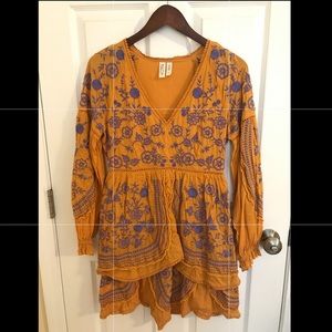 Anthropologie Meadow Rue Lisette Embroidered Dress